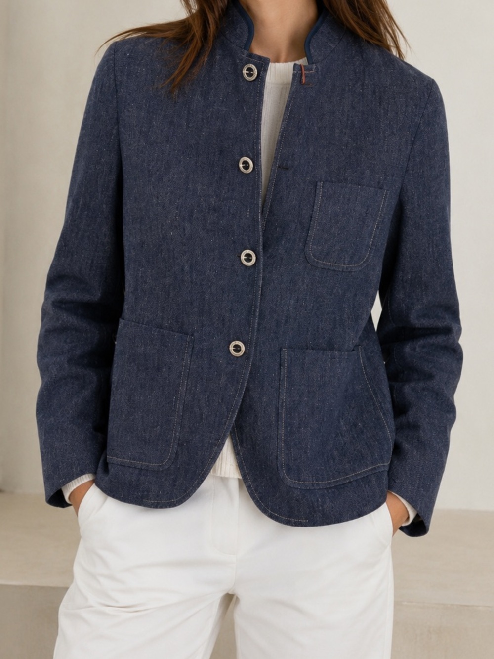 NWT 2025 Loro Piana Spagna Denim Jacket 40